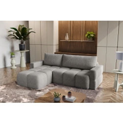 Fumo Komfortowa sofa narożna pikowana Tkanina Onega 07